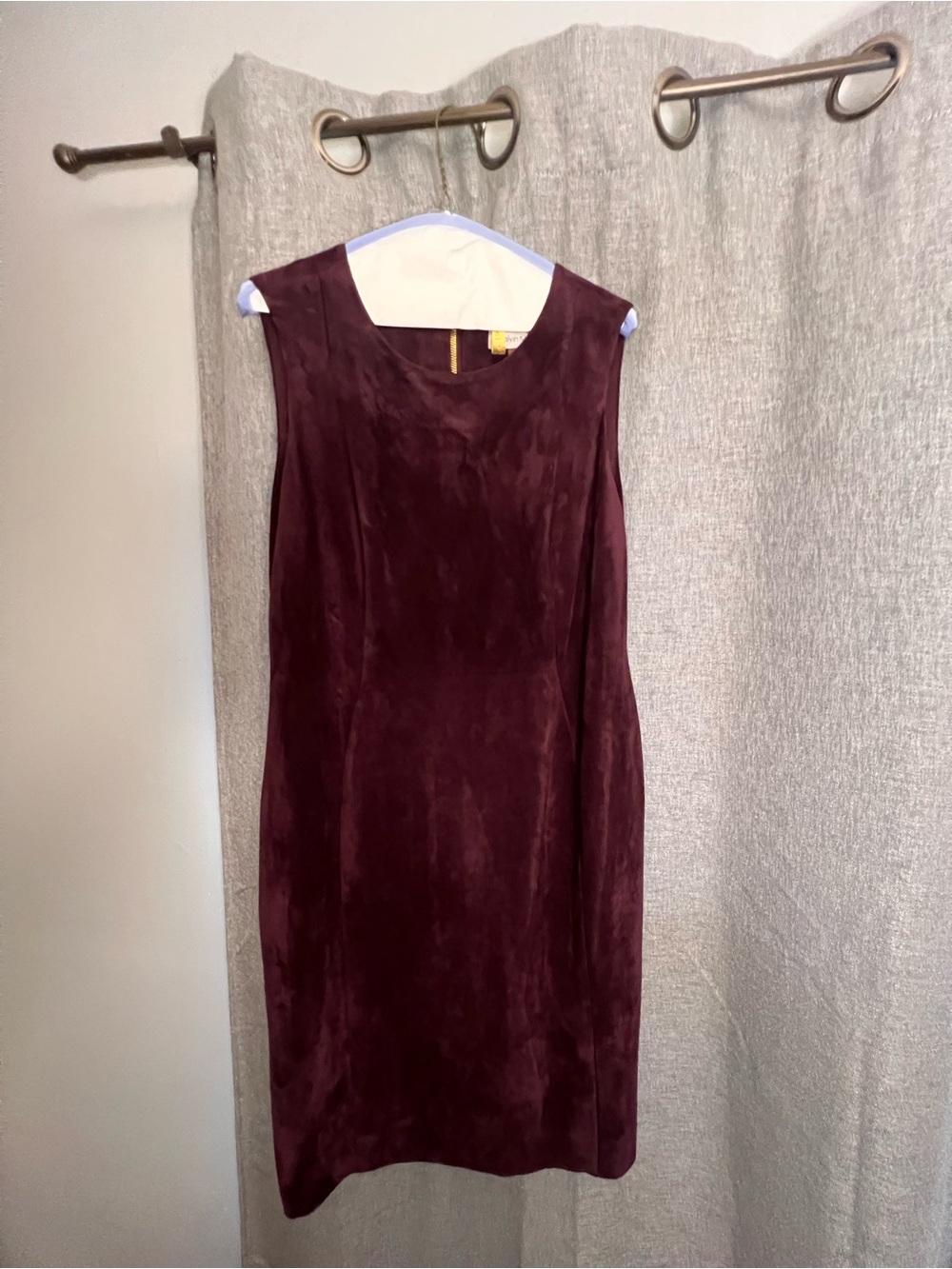 Calvin Klein Sleeveless Wine Midi Dress